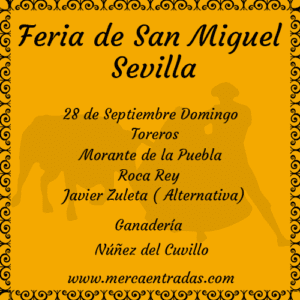 Entradas toros sevilla 28 de Septiembre