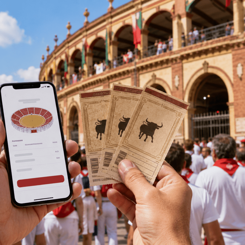 Entradas para los toros de San Fermín en la Plaza de Toros de Pamplona