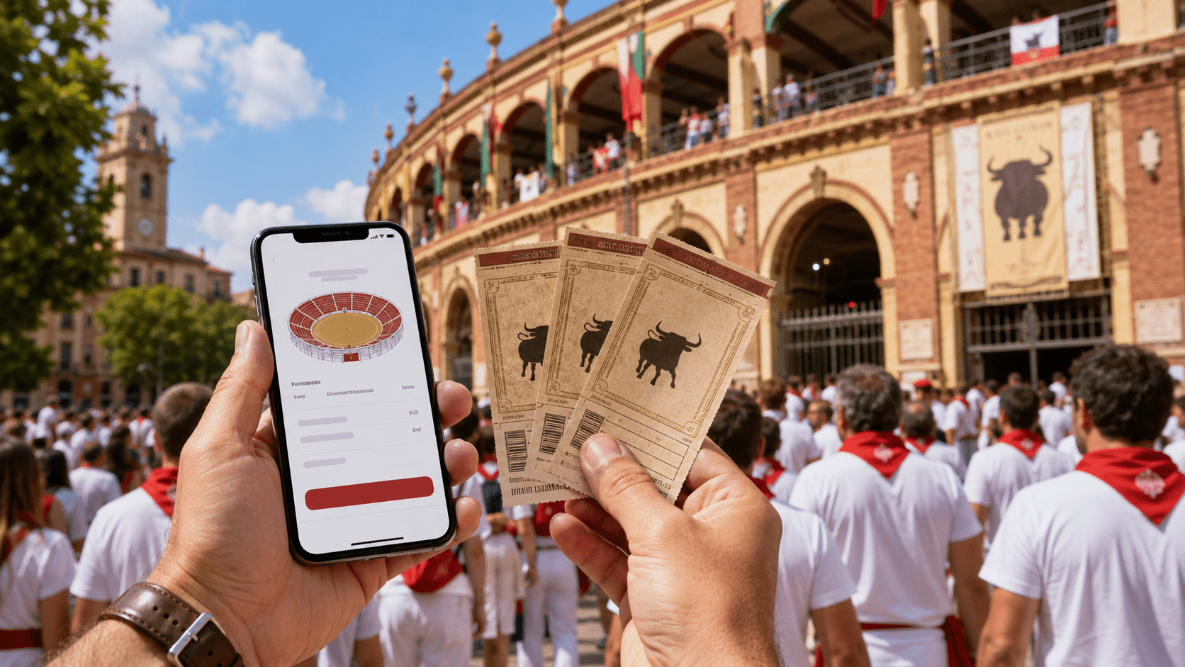 Entradas para los toros de San Fermín en la Plaza de Toros de Pamplona